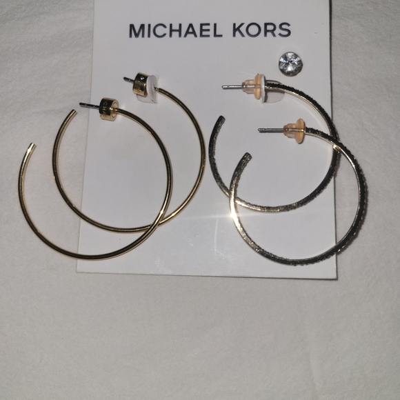 Michael Kors Gold-Tone Hoop Earrings - Picture 8 of 8